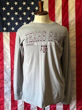 Men's Colosseum Heather Gray Texas A&M Aggies Football Stack Long Sleeve T-Shirt